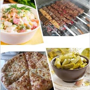 Новогодний Микс - шашлык, хачапури, нарезка (на 4 - 6 человек)