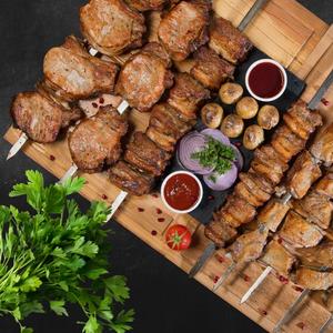 Микс шашлыка и вкусных блюд на День Рождения (для 10 человек)