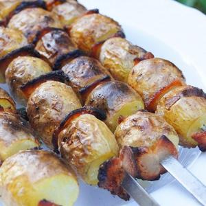 Картошка с салом на мангале 100гр